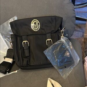 Black Nylon Crossbody Bag